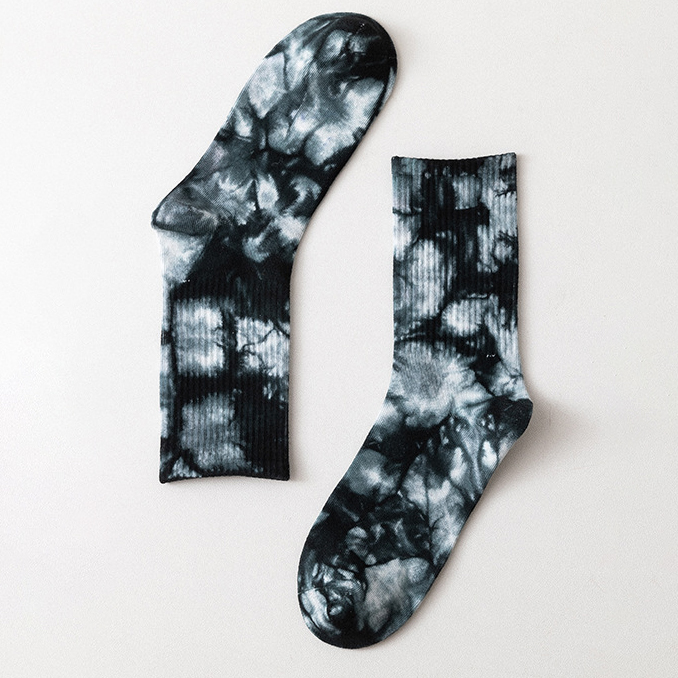 Crew Cotton Tie Dye Socks Long Socks Ins Hip-hop Sports Socks for Women Men